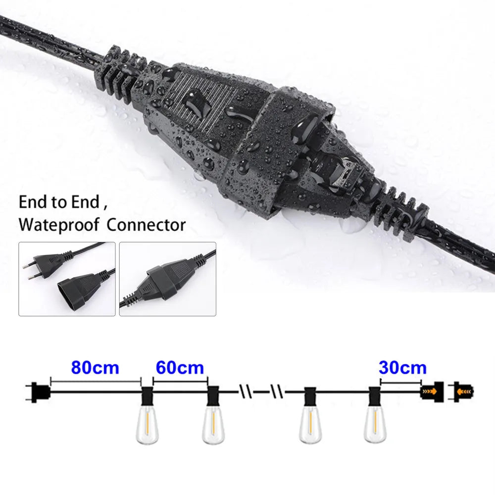 Outdoor LED String Lights **Eu plug only**