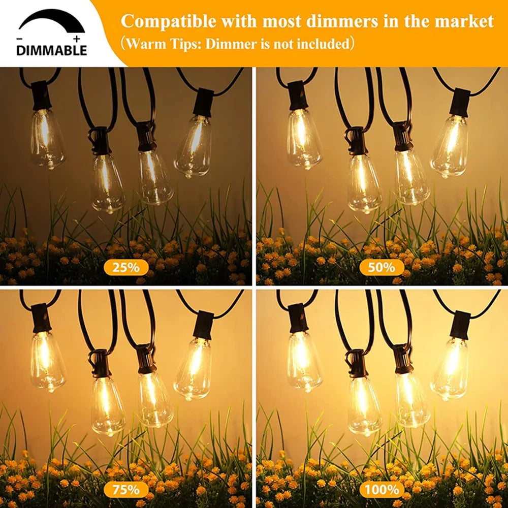 Outdoor LED String Lights **Eu plug only**